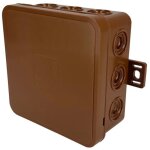 Bo�te de d�rivation en saillie 85x85x41mm ip54 12 passe - c�bles � membrane int�gr�s marron v6 edo777914 ...