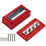 Bo�te de distribution et de jonction de barre de bus robuste avec coque rouge et 4 goujons terminaux ...