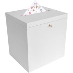 Boîte pour enveloppes avec clé blanc 29 x 25 x 30 cm Boîte pour enveloppes avec clé blanc 29 x 25 x 30 cm