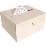 Boîte pour enveloppes avec clé naturel 29 x 25 x 15 cm Boîte pour enveloppes avec clé naturel 29 x 25 x 15 cm