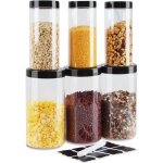 Boite a farine, 3pcs 1000ml & 3pcs 500ml boite hermetique alimentaire, rangement plastique cuisine, ensemble ...