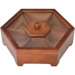 Bote  fruits secs en bois / rcipient de rangement multifonction avec couvercle transparent / plateau ...