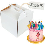 Bo�te � g�teau 30�30�25 cm blanche brand4cake