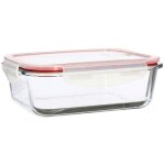 Bote hermtique rectangulaire en verre 1040ml, clmentine