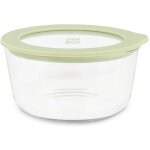 Boite herm�tique ronde en verre 250ml, pressbox