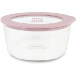 Boite herm�tique ronde en verre 470ml, pressbox