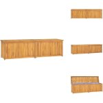Vidaxl - bote de jardin 200x50x55 cm bois massif de teck - coffre de jardin - rangement extrieur - ...