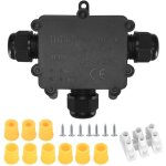 Bo�te de jonction �tanche ip68, bo�te de d�rivation etanche electrique exterieur, 3 voies connecteurs ...
