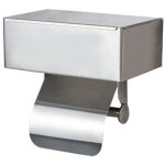 Bo�te de lingettes en acier inoxydable, support � papier toilette, rangement pour salle de bain, porte ...