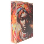 Signes grimalt - bo�te � livres africaine ethnique d�corative vintage pour le rangement et la d�coration ...