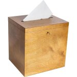 Creative deco - boîte pour enveloppes avec clé marron clair 29 x 25 x 30 cm Creative deco - boîte pour enveloppes avec clé marron clair 29 x 25 x 30 cm
