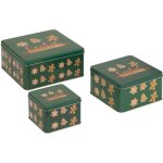 Bo�tes en m�tal pour biscuits, 3 pi�ces