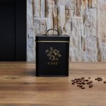Boite metal noir et dore cafe m12