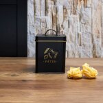 Boite metal noir et dore pates m12