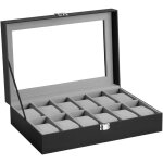 Bo�te � montres valora 12 compartiments velours noir