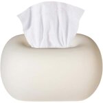 Bo�te � mouchoirs c�ramique blanche, distributeur d�coratif salon salle bain couloir