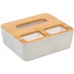 Boîte à mouchoirs rectangulaire avec couvercle en bois, boîte à mouchoirs en plastique, serviette en ... Boîte à mouchoirs rectangulaire avec couvercle en bois, boîte à mouchoirs en plastique, serviette en ...