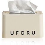 Bo�te � mouchoirs rectangulaire avec couvercle � ressort, bords lisses, ouverture et fermeture automatiques, ...