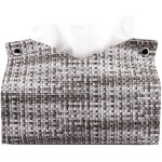 Bo�te � mouchoirs tiss�e en cuir pu, porte - serviettes, bo�te � serviettes, mallette de rangement de ...