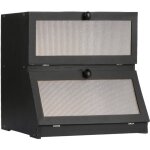 Bo�te � pain 2 couches en bambou noir