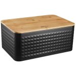 Bote  pain en acier kinghoff kh - 1713 avec planche en bambou