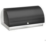 Bo�te � pain - cheffinger - 38. 5x28x18. 5cm - acier inoxydable - couvercle rabattable - noir / argent ...