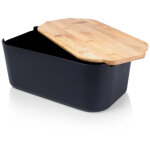 Bo�te � pain pour petits pains avec planche en bambou cuisine