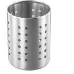 Bote de rangement en acier inoxydable avec plusieurs trous de vidange, baguettes, repose - cuillre, ...