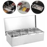 Bo�te de rangement alimentaire � quatre compartiments, en acier inoxydable, id�ale pour conserver les ...