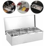 Bo�te de rangement alimentaire � quatre compartiments, en acier inoxydable, id�ale pour conserver les ...