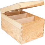Bote rangement en bois pour cd et dvd - 3 compartiments