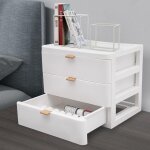 Bo�te de rangement de bureau avec tiroir, bac de rangement � 3 niveaux - en plastique, pour maison, bureau, ...