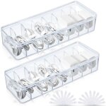 Bote de rangement de cbles avec 10 attaches de cble, bote de rangement de cbles en plastique transparent ...
