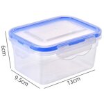 Bo�te de rangement carr�e, plastique transparent, 13 x 9, 5 x 6 cm / 17, 5 x 13 x 7, 5 cm, 500 ml?13 ...