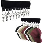 Boîte de rangement pour chapeaux en 2 pièces avec 10 grands clips, adaptée pour suspendre des casquettes ... Boîte de rangement pour chapeaux en 2 pièces avec 10 grands clips, adaptée pour suspendre des casquettes ...
