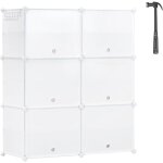 Woltu - bo�te rangement chaussures pour 24 paires, meuble chaussure � 6 compartiments, avec portes, 45x35x35cm ...