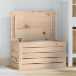 Bo�te de rangement - coffre de rangement - stockage rangement 59, 5x36, 5x33 cm bois massif de pin 163946 ...