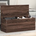 Bo�te de rangement - coffre de rangement - stockage rangement ch�ne marron 90x35x35 cm bois d'ing�nierie ...