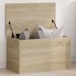 Bo�te de rangement - coffre de rangement - stockage rangement ch�ne sonoma 60x35x35 cm bois d'ing�nierie ...