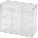 Bo�te de rangement � compartiments en plastique transparent anti - poussi�re pour bijoux, colliers et ...