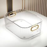 Bo�te de rangement cosm�tique en acrylique, table, armoire de salle de bain, coiffeuse, pr�sentoir � ...