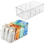 Bo�tes de rangement empilables (ensemble de 2) - rangement de cuisine. transparent