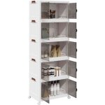 Bo�te de rangement empilable avec roues � 5 niveaux 75 l - vidaxl