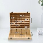 Bote de rangement pour huiles essentielles en bois  64 compartiments, coffret de rangement, conteneur ...