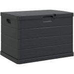 Vidaxl ? coffre de rangement ext�rieur anthracite 77. 5 x 54. 5 x 53 cm ? plastique et m�tal ? capacit� ...
