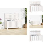 Bo�te de rangement de jardin blanc 115x49x60 cm bois de pin - bo�te de rangement jardin - coffre de jardin ...