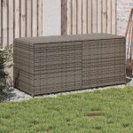 Bo�te de rangement de jardin - coffre de rangement - stockage rangement gris 283l r�sine tress�e 544618 ...