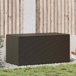 Bo�te de rangement de jardin - coffre de rangement - stockage rangement r�sine tress�e 100x50x50 cm marron ...