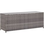 The living store - boîte de rangement de jardin gris 120x50x60 cm résine tressée - coffre de jardin - ... The living store - boîte de rangement de jardin gris 120x50x60 cm résine tressée - coffre de jardin - ...