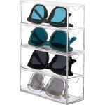 Bo�te de rangement pour lunettes, 4 couches de lunettes de soleil organisateur bo�te de pr�sentation ...